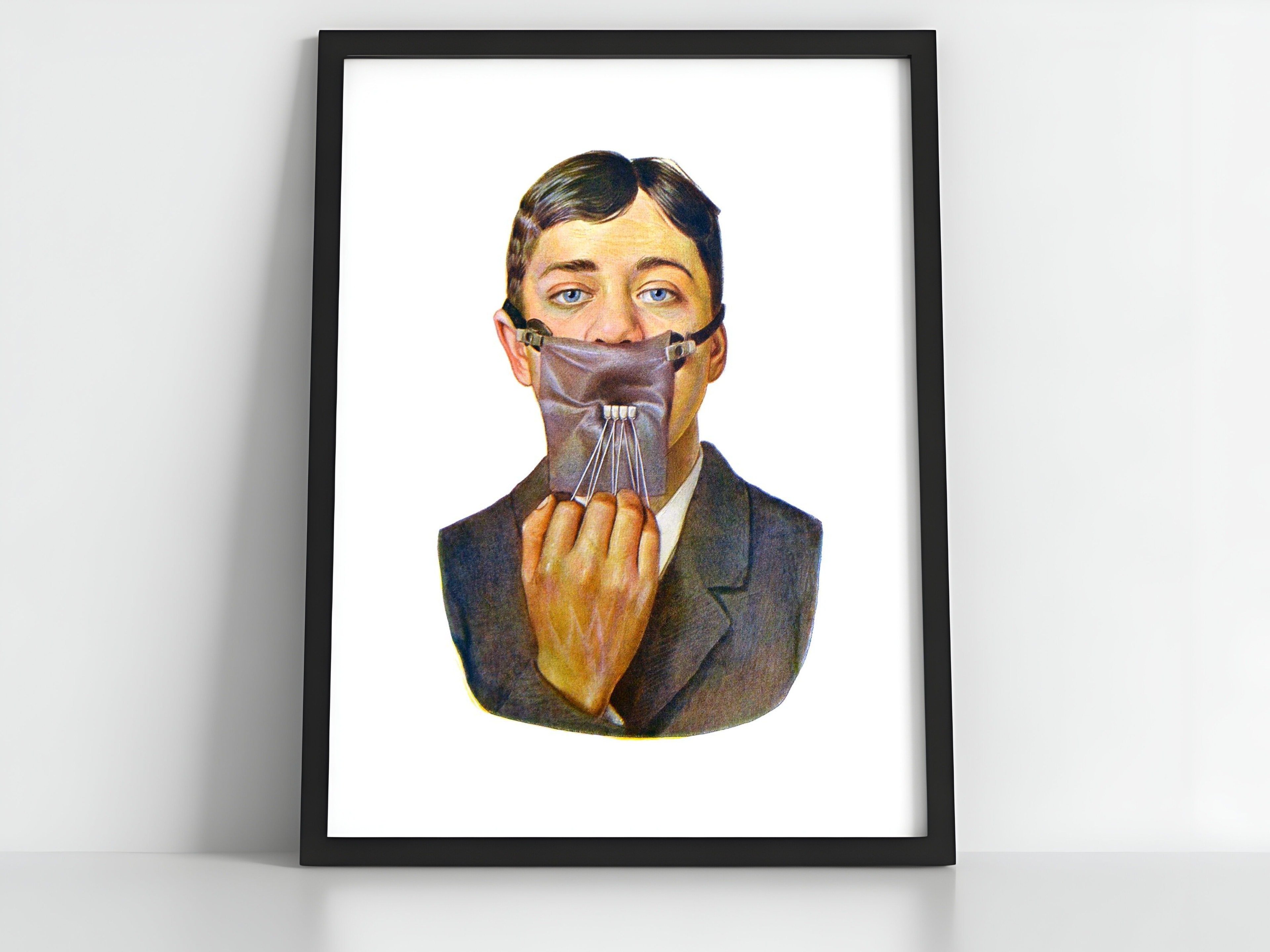 Dental Dam Applied to Lower Incisors