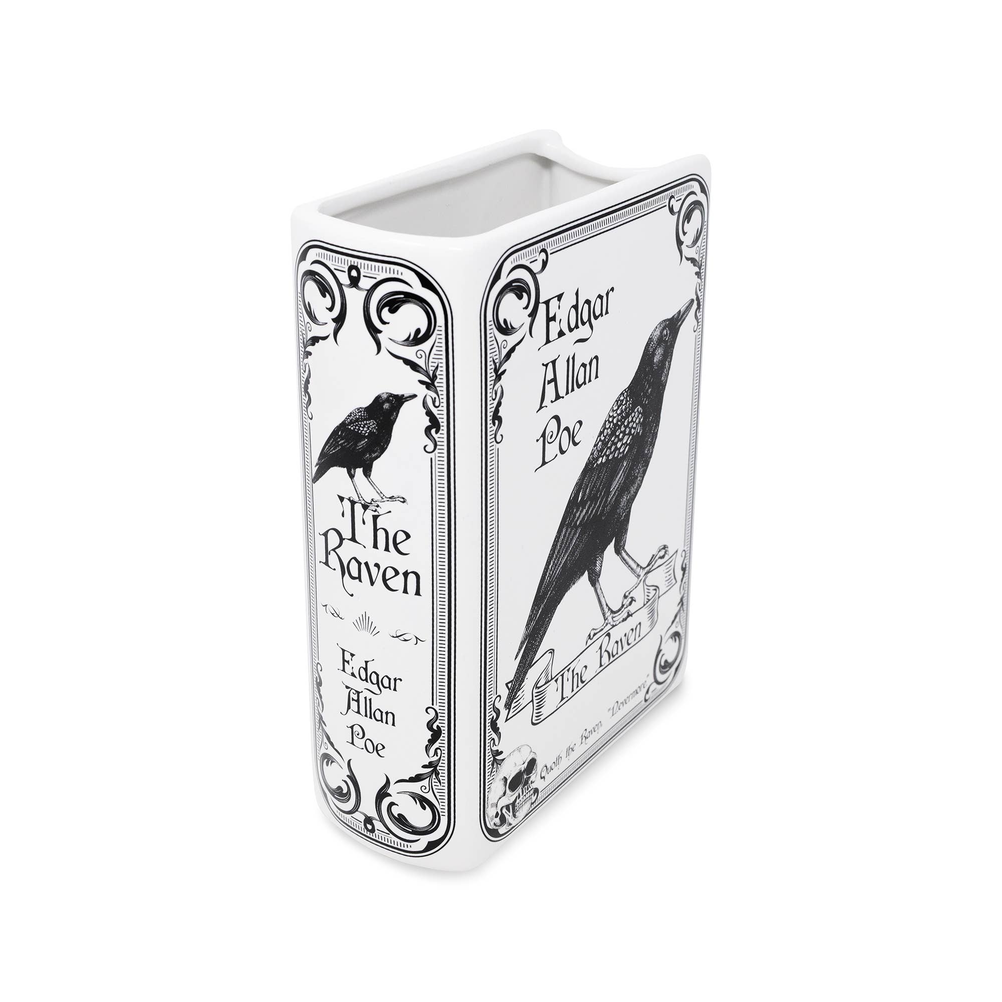 The Raven White Large Book Vase